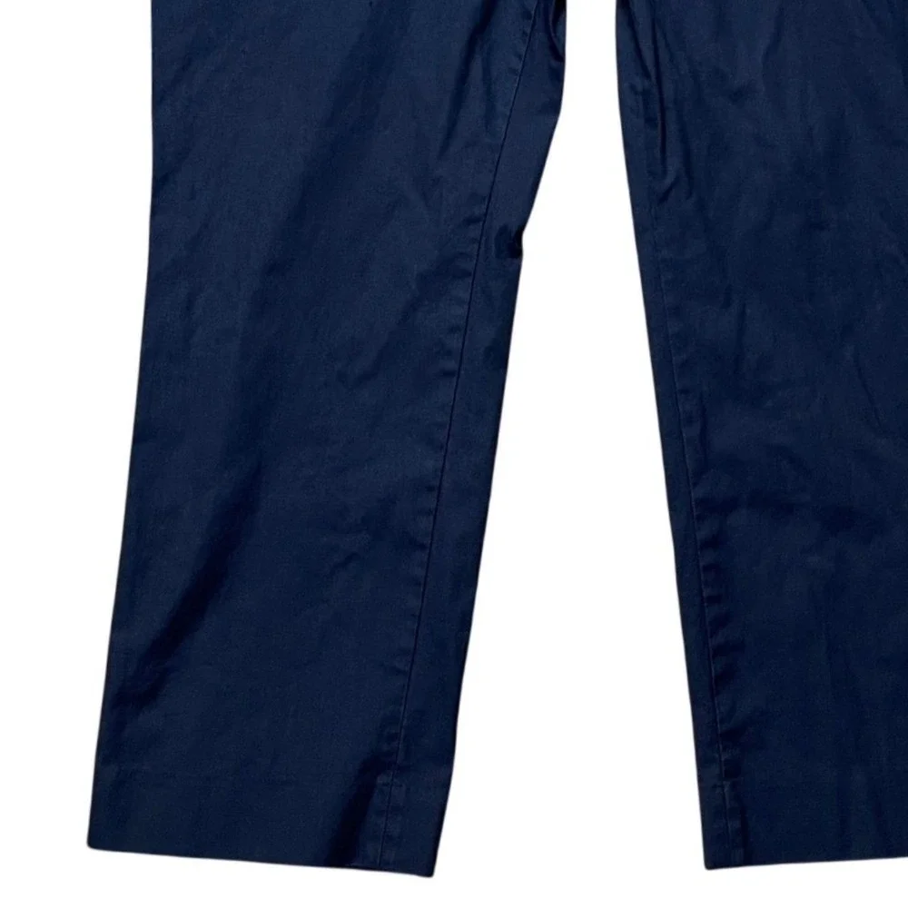 Banana Republic Chino Pants Mens 38x30 Navy Blue Slim Fit Flat Front Stretch EUC